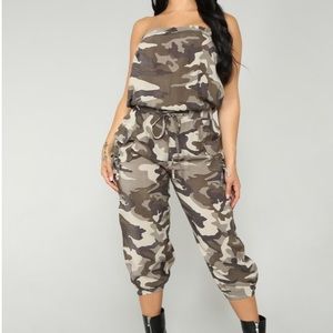 Camo jumpsuit NWT